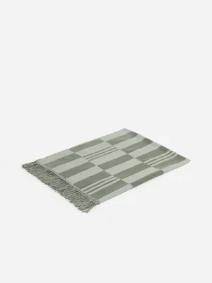 Jet Home Olive Abstract Stripe Throw 125x150 cm