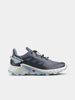 Salomon Womens Supercross Grisaille/Cashmere Trail Running Shoes 