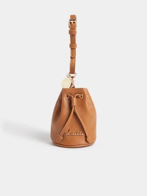 Luella Mini Drawstring Bucket Bag Charm