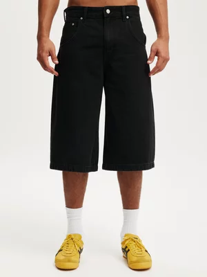 Men's Cotton On Black Y2k Super Wide Jorts