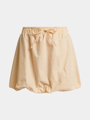 Jet Teen Girls Cream Taslon Bubble Skirt