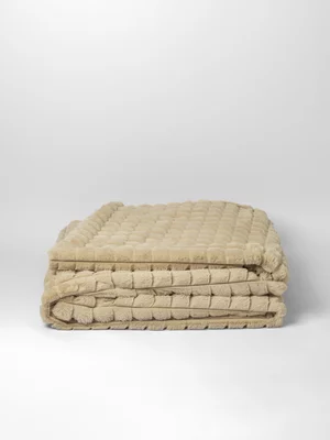 Soft Grid Faux Fur Blanket 150x180cm