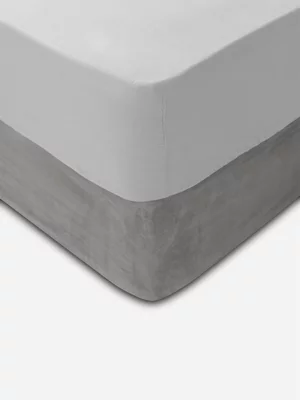 Volpes Grey Brushed Cotton Fitted Sheet