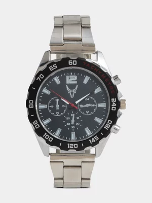 Eaxct Men's Silver Metal Link Watch 