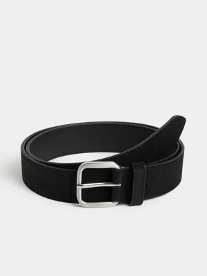Markham Men's Suede Black Belt