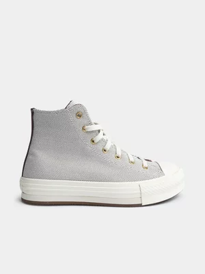Women's Converse CTAS Eva Lift Platform Grey/Gold Sneaker