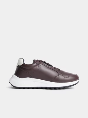 Jet Men's Brown PU Casual Sneakers