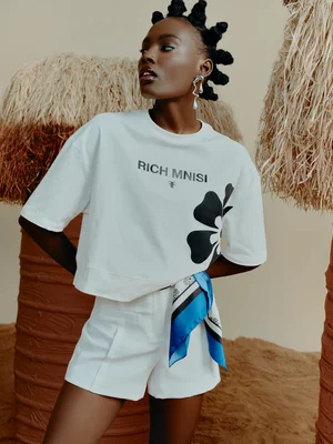 FF X Rich Mnisi & Flower Print Boxy T-Shirt 
