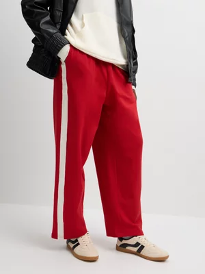 Jet Women’s Red Fashion Taped Barrel Jogger