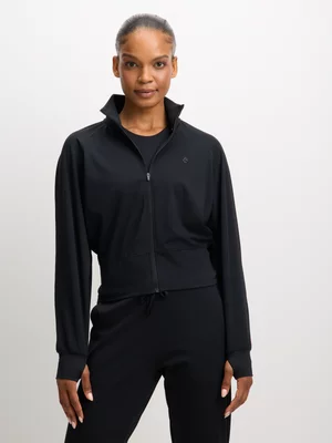 TS Womens Astra Studio Buttersoft Black Zip Through Top