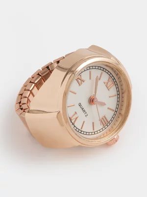 The FIX Unisex Rose Gold Watch Ring 