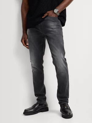 Fabiani Men's Charcoal Wash Slim Denim Jeans