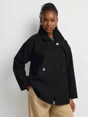 Short Unlined Melton Coat