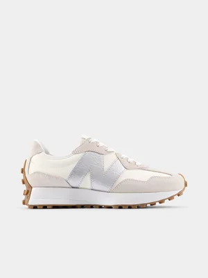 New Balance Women's 327 Beige/Silver Sneaker