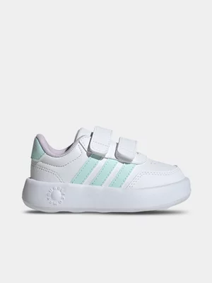Toddlers adidas Breaknet 3.0 White/Mint Sneaker