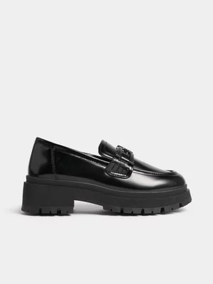 The FIX Women's Black Chunky Loafer