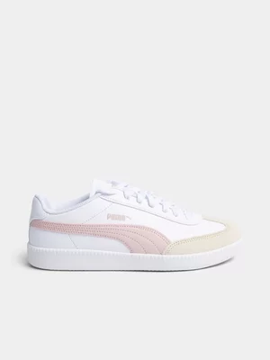  Women's Puma  9-T White/Pink Sneaker 