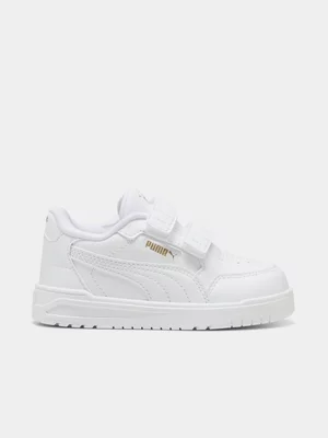 Infants Puma Shuffle Downtown Low V White Sneaker
