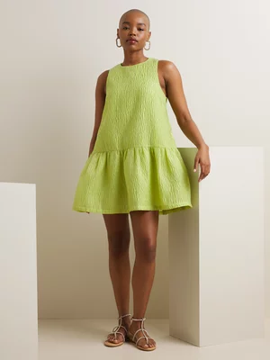 Women's Iconography Jacquard Tiered Mini Dress 