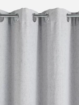 Jet Home Grey Acacia Eyelet Curtain