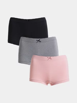 Jet Women's Multicolour 3 Pack Seamless Boy Leg