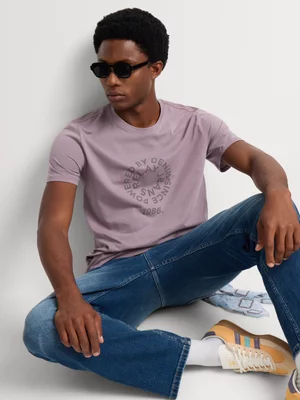 Relay Jeans Men's Regular Fit Double Circlular Graphict T-Shirt