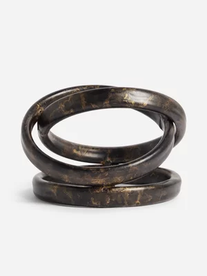 Jet Home Small Metal Black Gold Ball