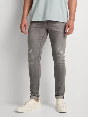 Fabiani Men's Grey R&R Skinny Denim Jeans