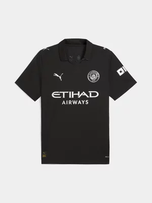 Puma Mens Manchester City Away 25/26 Black Stadium Jersey