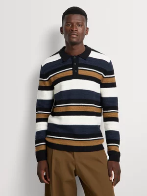 Markham Men's Regular Fit Multicolour Knitwear Golfer