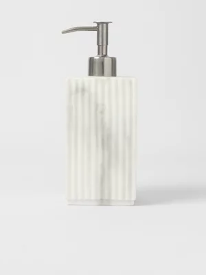 Soap Dispenser Fluted Marble Look