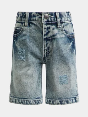 Exact Younger Boy's Mid Wash Rip & Repair Shorts
