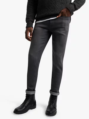 Exact Men's Dark Grey Skinny Jeans