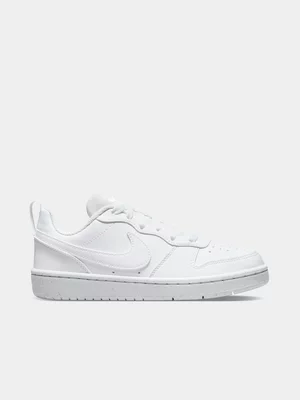 Nike Junior Grade-School Court Borough Low White Sneakers