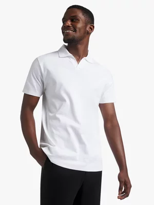 Markham Men's Regular Fit Premium Cotton Revere White Golfer