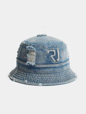 Relay Jeans Men's Rip & Repair Denim Blue Bucket Hat