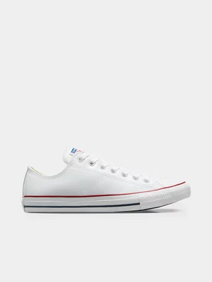Converse Mens All Star Leather White Low Sneakers