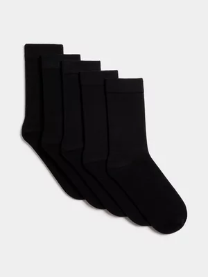 Markham Men's 5pk Black Socks
