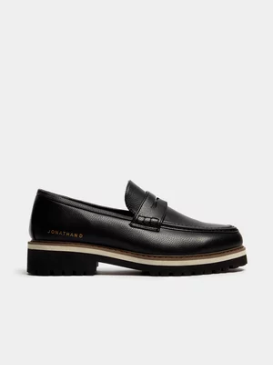 Jonathan D Men's Penny C Moc Black Loafer