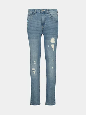 Older Boy's Medium Wash Rip & Repair Jeans