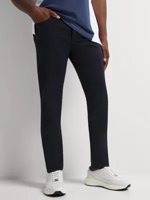 Fabiani Men's Navy Miracle 5 Pocket Slim Denim Jeans
