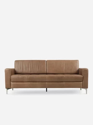 Harvard 3 Seater Leather Couch Codiac Taupe