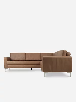 Harvard Leather Full Corner Couch Codiac Taupe