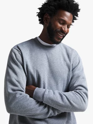 Men's Grey Melange Basic Sweat Top