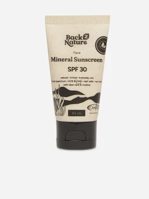 Back 2 Nature Face Mineral Sunscreen SPF 30 