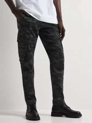 Relay Jeans Men's Camo Utility Charcoal Cargo Pants
