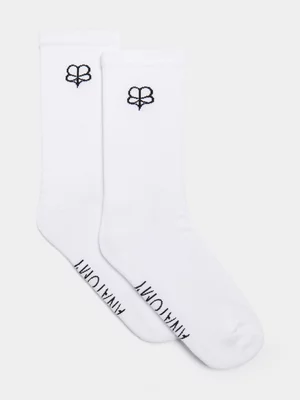 Anatomy Unisex 2-Pack White Socks 