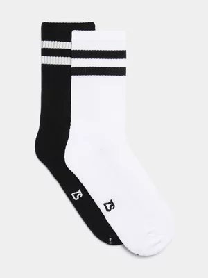 TS Multi-Sport Stripe 2 Pack Crew Socks