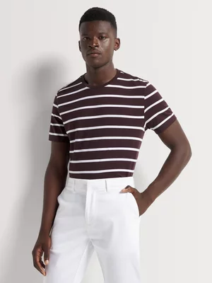 Men's Markham Horizontal Striped Chocolate/Millk T-Shirt 
