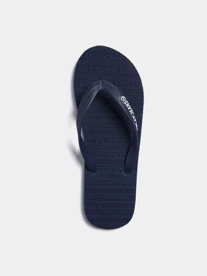 Relay Jeans Men's Rubber Navy/White Flip Flops